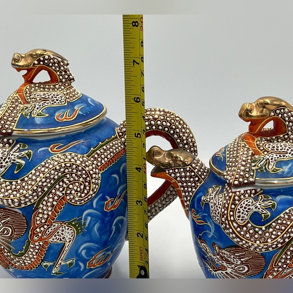 Vintage Kutani style Moriage Dragonware Teapots, Hand-Painted, Japan Your choice - Picture 4 of 9